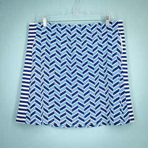 J. McLaughlin Size XL Blue Geometric Print Palm Spring Golf Pickleball Skort